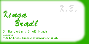kinga bradl business card